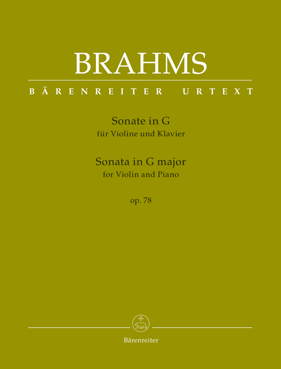 BARENREITER BRAHMS J. - SONATA IN G MINOR OP.78 - VIOLON & PIANO