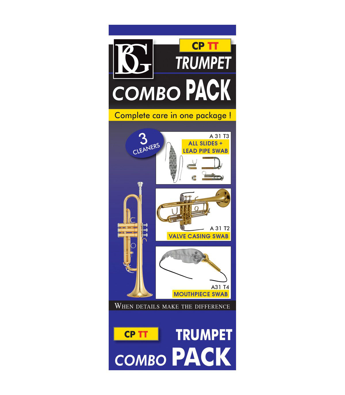 BG FRANCE TRUMPET COMBO PACK CARE KIT ( A31T2- A31T3 - A31T4 )