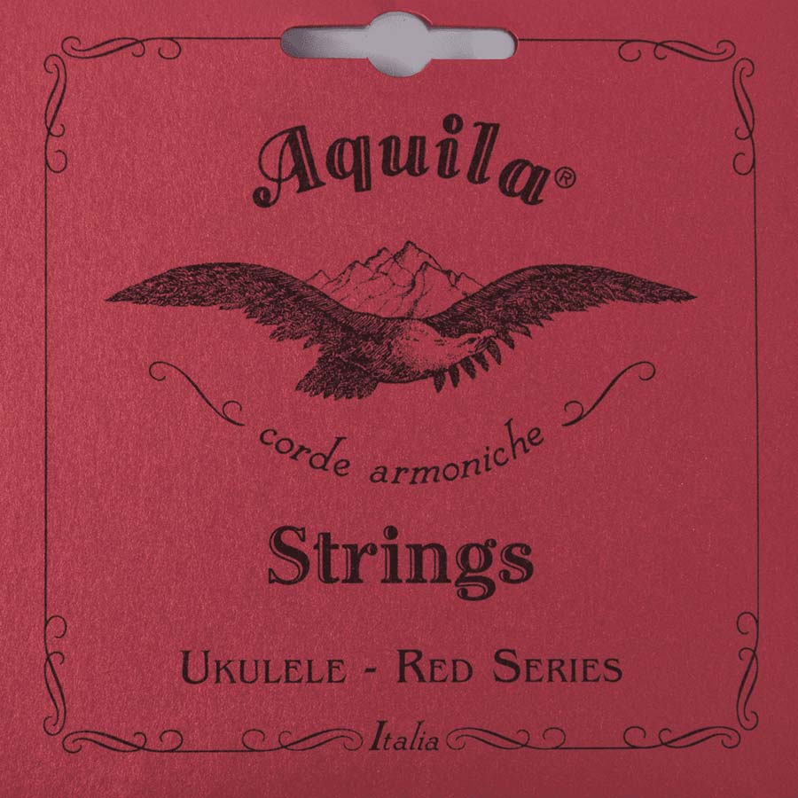 AQUILA REDS BARITONE UKULELE SET, DGBE, D LOW, B AND E STRINGS