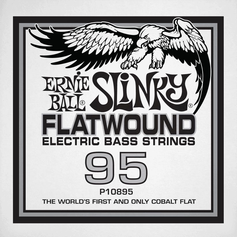 ERNIE BALL .095 SLINKY FLATWOUND ELECTRIC BASS STRING SINGLE