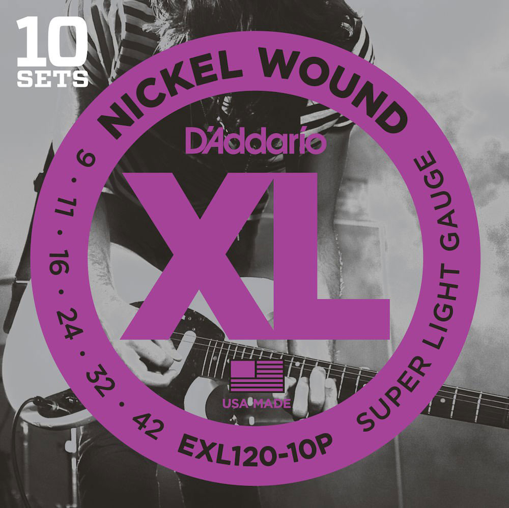 D'ADDARIO AND CO OF 10 ELECTRIC SETEXL 120 9 11 16 24 32 42