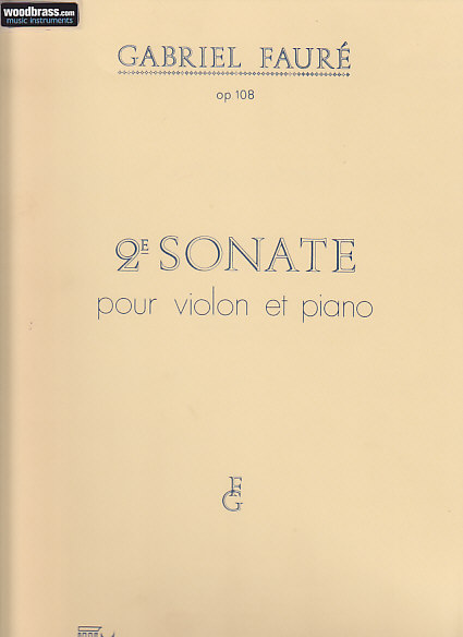 DURAND FAURE - SONATE N 2 OP 108 - VIOLON ET PIANO