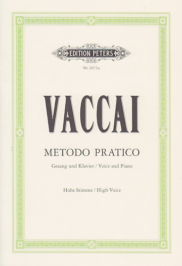 EDITION PETERS VACCAI - METHODE PRATIQUE (VOIX HAUTE) 