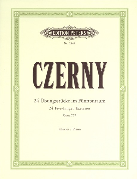EDITION PETERS CZERNY CARL - 24 FIVE-FINGER EXERCISES OP.777 - PIANO