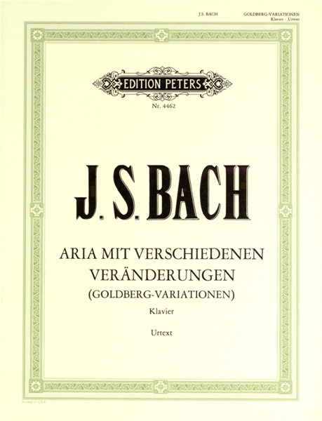 EDITION PETERS BACH JOHANN SEBASTIAN - GOLDBERG VARIATIONS BWV 988 - PIANO