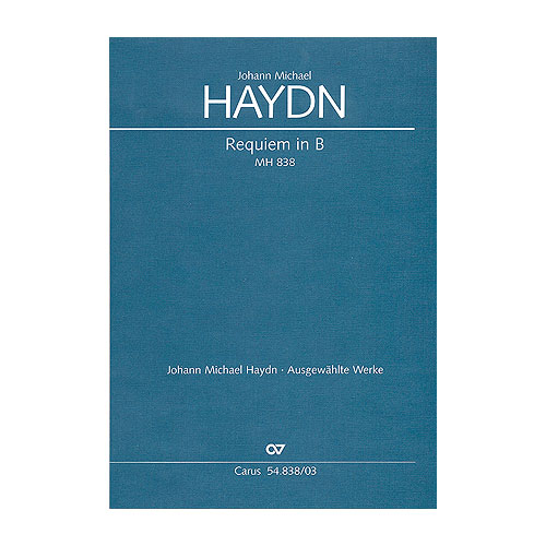 CARUS VOCAL SHEETS - HAYDN REQUIEM IN B, MH 838