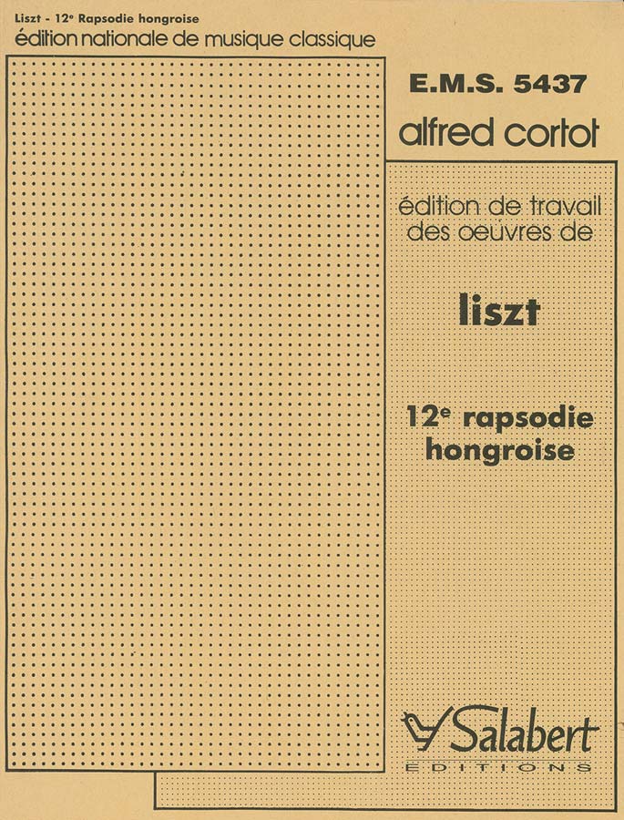 SALABERT LISZT F. - RAPSODIE HONGROISE N 12 - PIANO