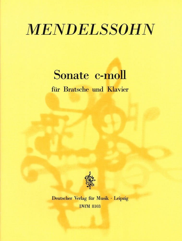 EDITION BREITKOPF MENDELSSOHN-BARTHOLDY F. - SONATE C-MOLL - VIOLA, PIANO