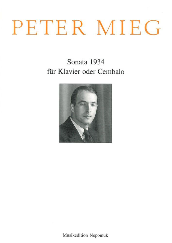 EDITION BREITKOPF MIEG PETER - SONATE 1934 - PIANO