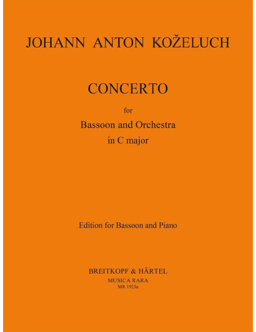 EDITION BREITKOPF KOZELUCH J. A. - CONCERTO C-DUR - BASSON ET PIANO