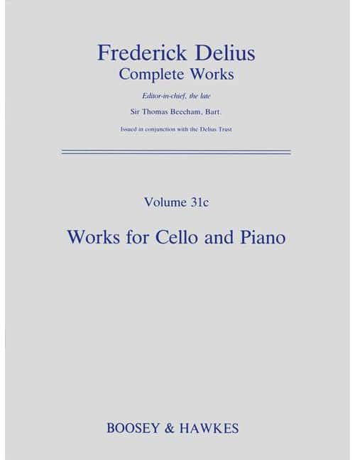 BOOSEY & HAWKES DELIUS FREDERICK - WORKS FOR CELLO AND PIANO