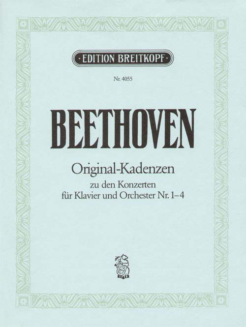 EDITION BREITKOPF BEETHOVEN LUDWIG VAN - 8 KADENZEN ZU DEN KONZERTEN NR.1-4 - PIANO 
