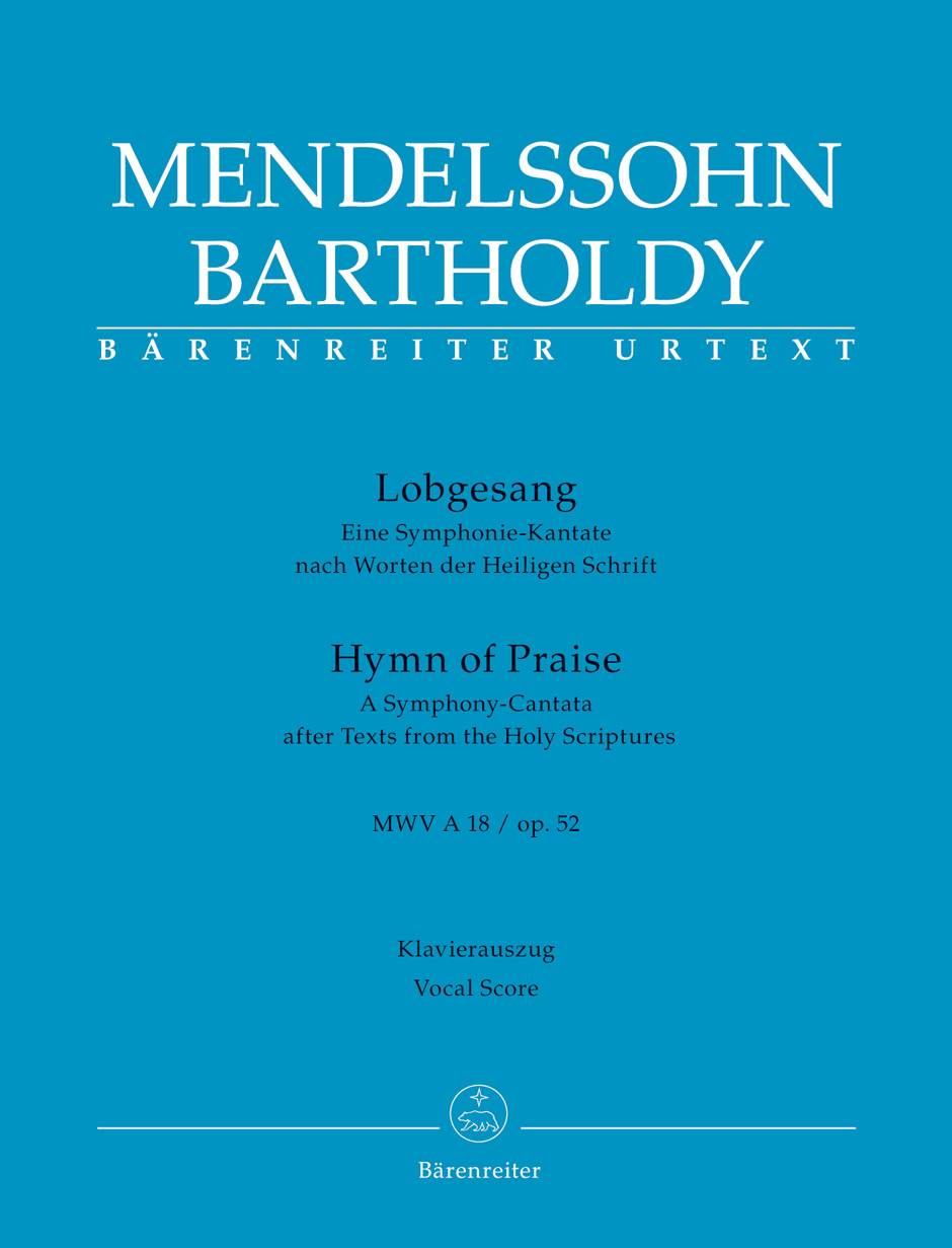 BARENREITER MENDELSSOHN F. - LOBGESANG OP.52 -VOCAL SCORE 