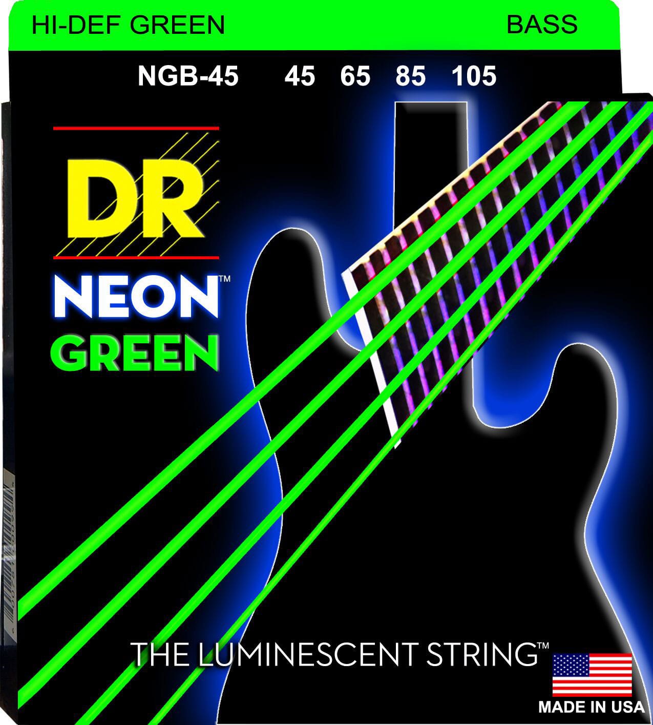 DR STRINGS NGB-45 HI-DEF GREEN 5C 45-105
