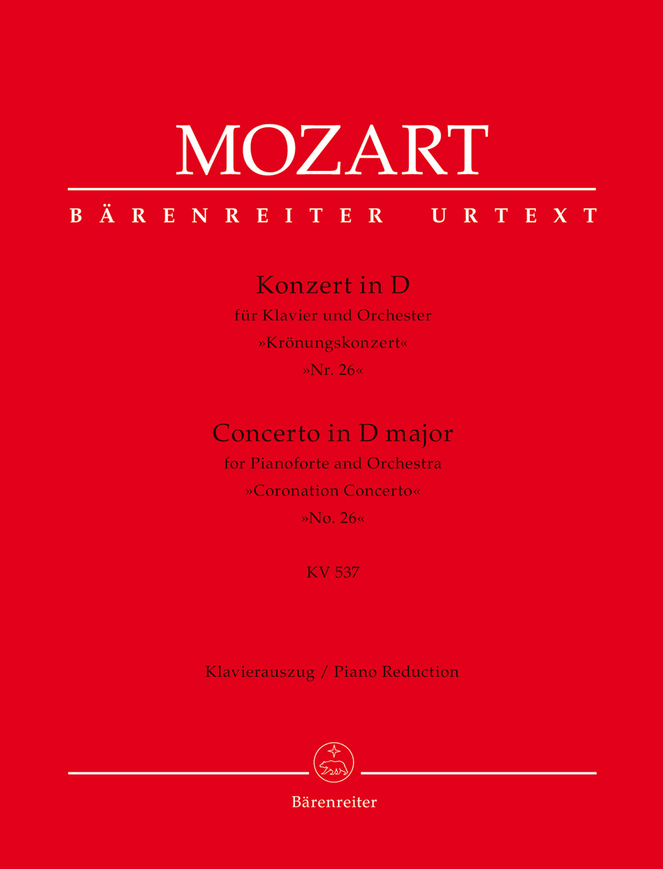 BARENREITER MOZART W.A. - CONCERTO FOR PIANOFORTE AND ORCHESTRA N°26 KV537 
