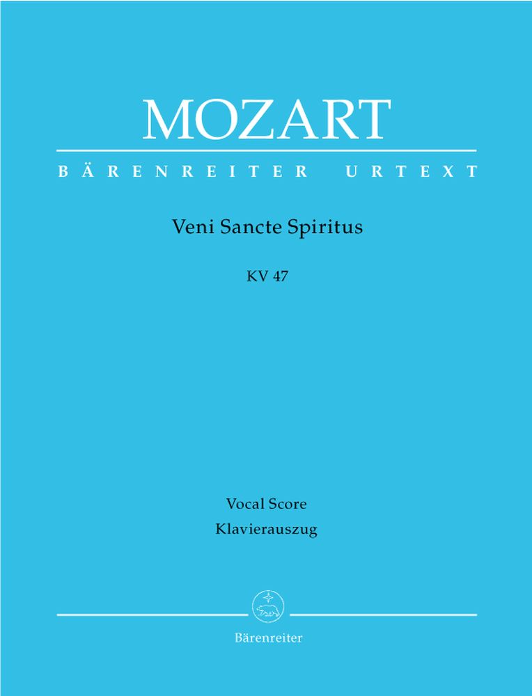 BARENREITER MOZART W.A. - VENI SANCTI SPIRITUS KV 47 - REDUCTION CHANT, PIANO