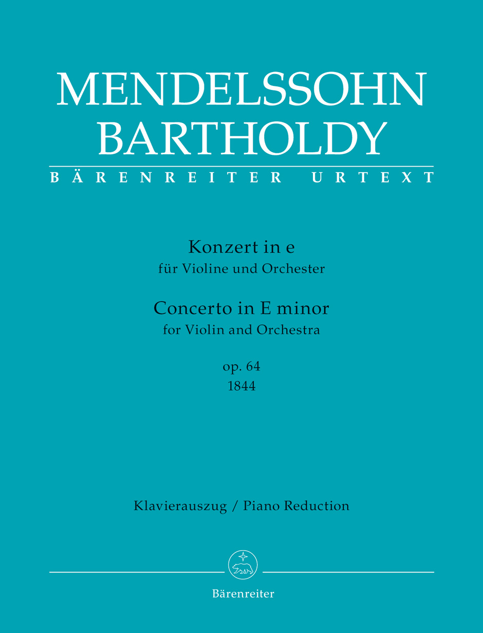 BARENREITER MENDELSSOHN F. - CONCERTO IN E MINOR OP.64 (1844) - VIOLON & PIANO