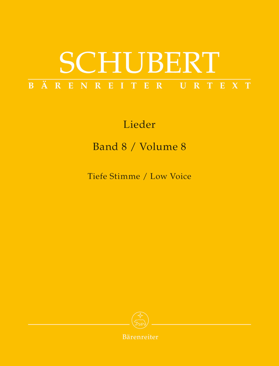 BARENREITER SCHUBERT FRANZ - LIEDER VOL.8 - LOW VOICE & PIANO