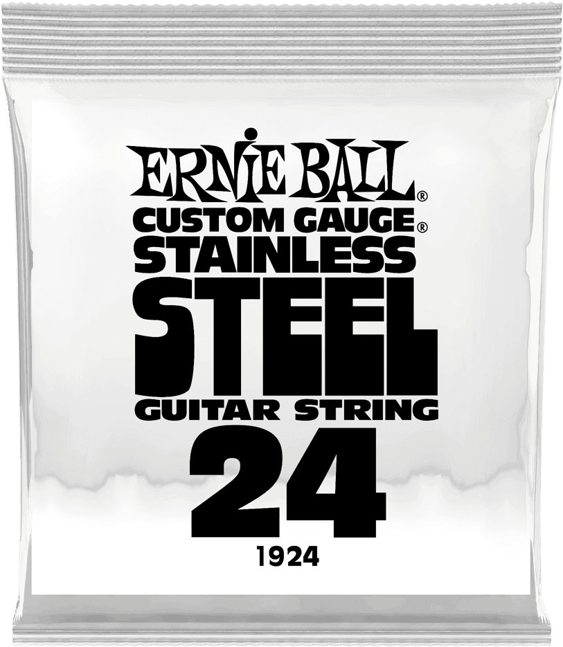 ERNIE BALL .024 STAINLESS STEEL WOUND ELECTRIC GUITAR STRINGS