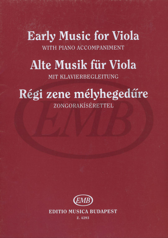 EMB (EDITIO MUSICA BUDAPEST) OLD - MUSIC FOR VIOLA - ALTO ET PIANO