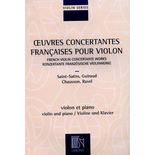 DURAND OEUVRES CONCERTANTES FRANCAISES - VIOLON ET PIANO