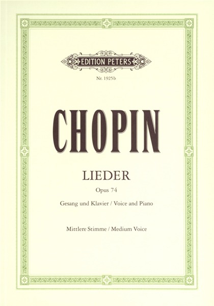 EDITION PETERS CHOPIN FRÃ‰DÃ‰RIC - 16 POLISH SONGS - VOICE AND PIANO (PER 10 MINIMUM)