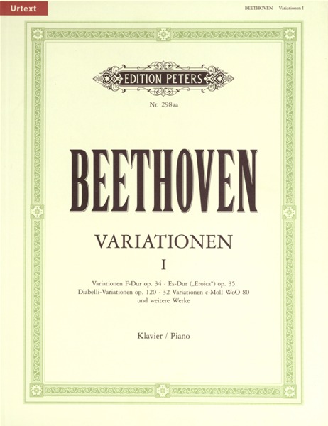 EDITION PETERS BEETHOVEN LUDWIG VAN - VARIATIONS (COMPLETE) VOL.1 - PIANO