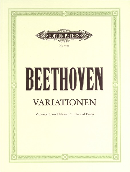 EDITION PETERS BEETHOVEN LUDWIG VAN - VARIATIONS - CELLO AND PIANO