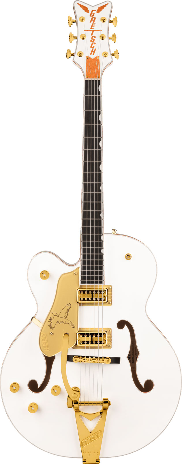 GRETSCH GUITARS G6136TG-LH PLAYERS EDITION FALCON HOLLOW BODY WITH STRING-THRU BIGSBY AND GOLD HARDWARE, LHED EBO, W