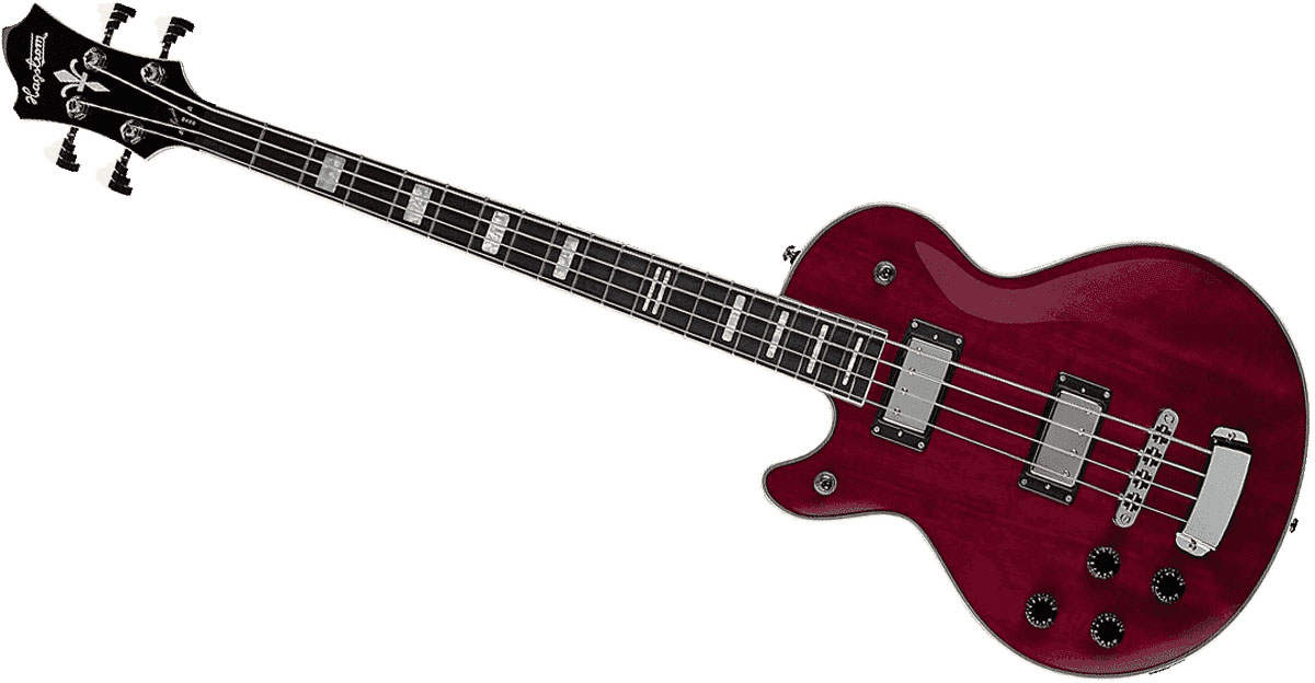 HAGSTROM LEFT HANDED SWEDE BASS CHERRY RED