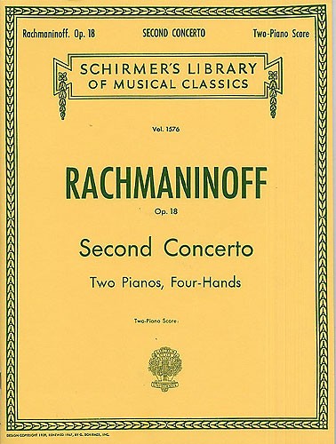 SCHIRMER SERGEI RACHMANINOV PIANO CONCERTO NO.2 IN C MINOR OP.18 - TWO PIANOS