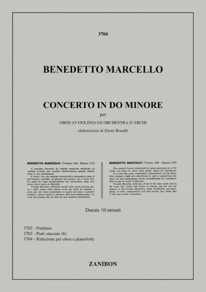 RICORDI MARCELLO B. - CONCERTO IN DO M. - HAUTBOIS ET PIANO