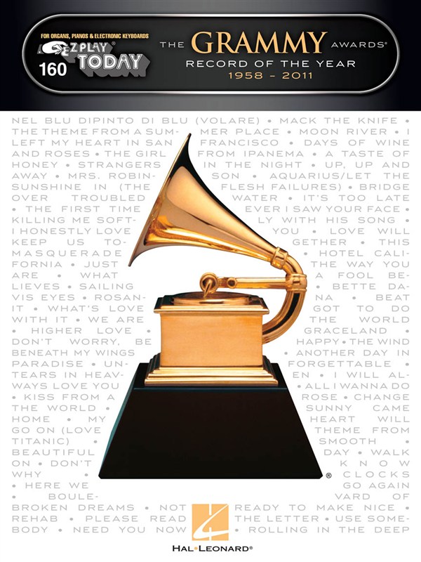 HAL LEONARD EZ PLAY TODAY VOLUME 160 GRAMMY AWARDS RECORD OF THE YEAR 1958-2011 - PIANO SOLO