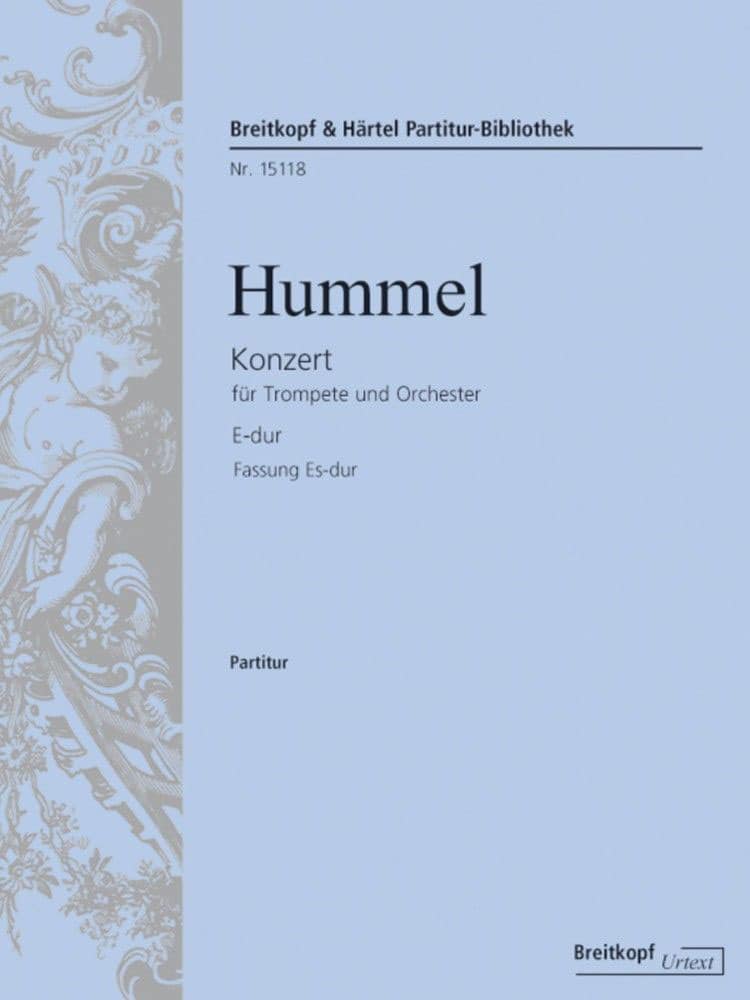 EDITION BREITKOPF HUMMEL JOHANN NEPOMUK - TROMPETENKONZERT E-DUR (FASSUNG ES-DUR) - TRUMPET AN ORCHESTRA