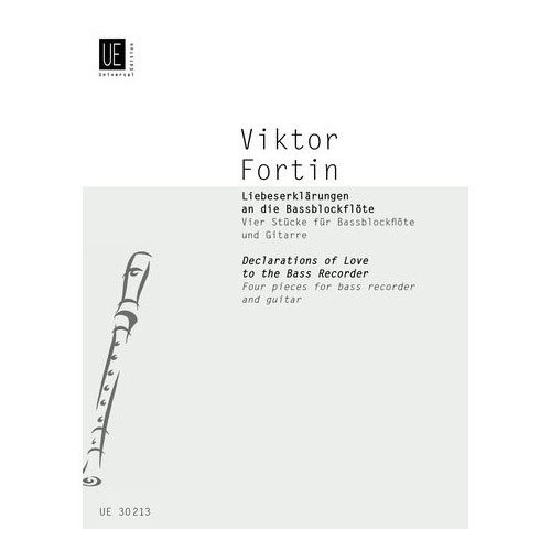 UNIVERSAL EDITION FORTIN V. - DECLARATIONS OF LOVE - BASSO RECORDER AND GUITAR