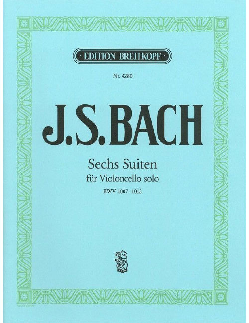 EDITION BREITKOPF BACH JOHANN SEBASTIAN - SECHS SUITEN BWV 1007-1012 - CELLO