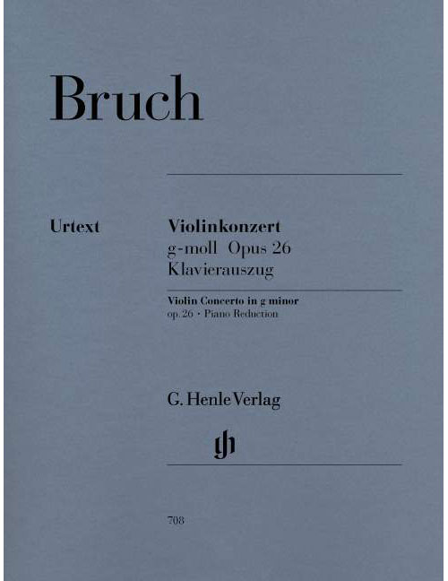 HENLE VERLAG BRUCH M. - VIOLIN CONCERTO G MINOR OP. 26