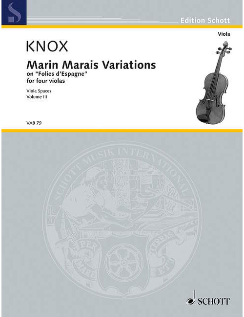 SCHOTT KNOX G. - MARIN MARAIS VARIATIONS VOL. III - ALTO