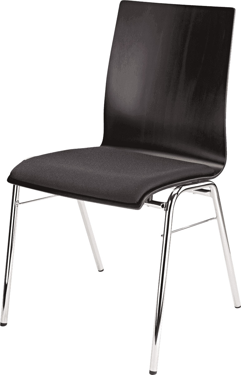 K&M ORCHESTRA CHAIRS BEECH BACKPLATE SEAT FABRIC BLACK