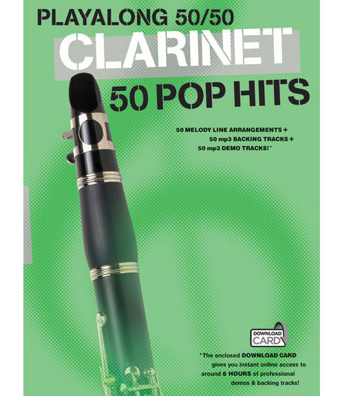 WISE PUBLICATIONS PLAYALONG 50/50 - CLARINET - 50 POP HITS - CLARINET