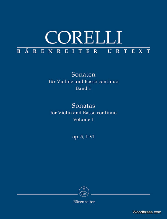 BARENREITER CORELLI A. - SONATAS FOR VIOLIN AND BASSO CONTINUO OP.5, I-VI VOL.1