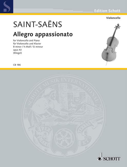 SCHOTT SAINT-SAENS CAMILLE - ALLEGRO APPASSIONATO OP. 43 - CELLO AND PIANO