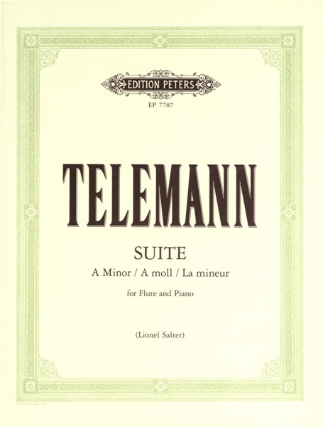 EDITION PETERS TELEMANN GEORG PHILIPP - SUITE IN A MINOR - FLUTE AND PIANO