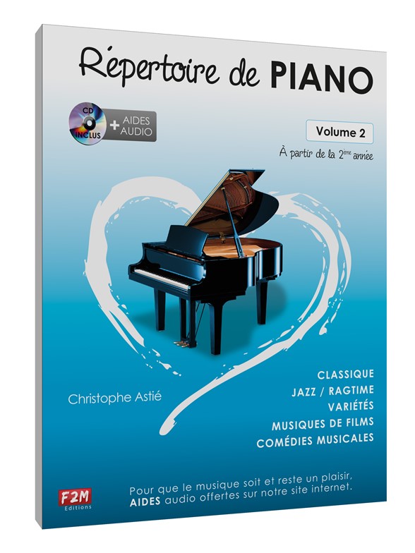 F2M EDITIONS ASTIE CHRISTOPHE - REPERTOIRE DE PIANO VOL.2 + CD