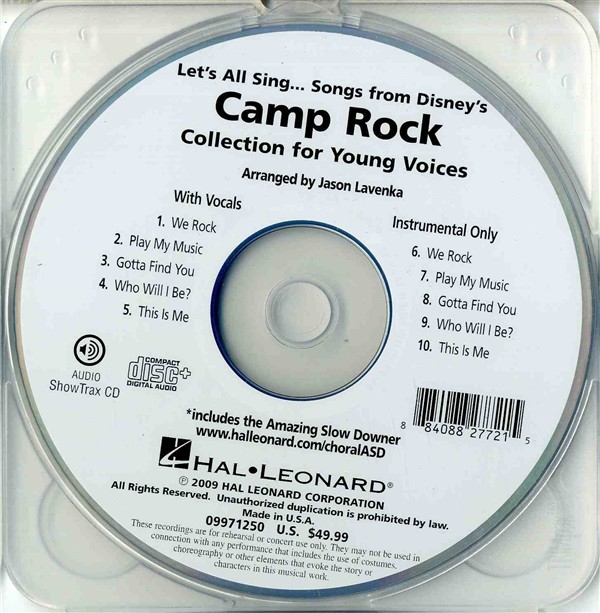 HAL LEONARD LET'S ALL SING SONGS FROM DISNEY'S CAMP ROCK COLLECTION - VOICE