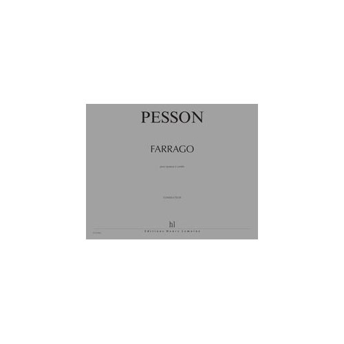 LEMOINE PESSON GERARD - QUATUOR A CORDES N°3 FARRAGO - CONDUCTEUR + MATERIEL