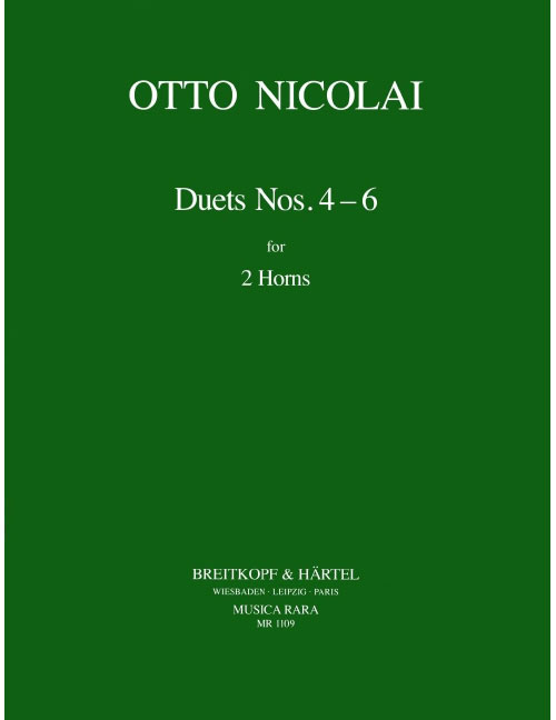 EDITION BREITKOPF NICOLAI OTTO - DUOS NR. 4-6 - 2 HORN