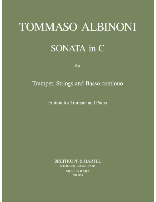 EDITION BREITKOPF ALBINONI TOMASO - SONATA NR. 1 IN C - PIANO