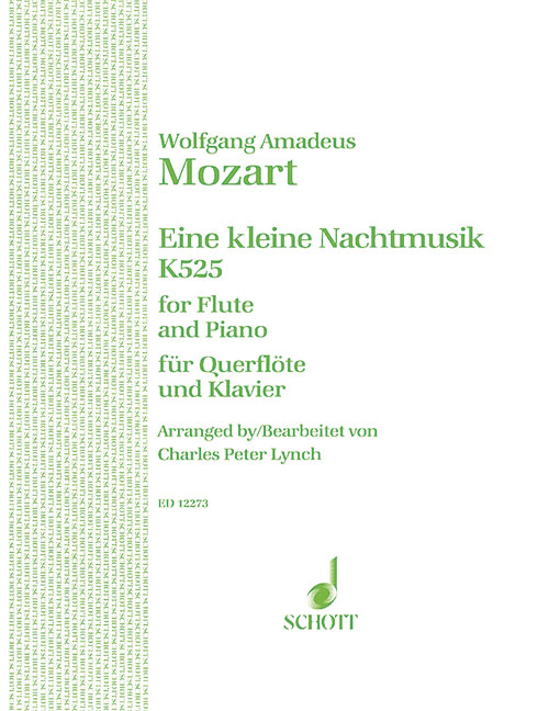 SCHOTT MOZART WOLFGANG AMADEUS - EINE KLEINE NACHTMUSIK KV 525 - FLUTE AND PIANO