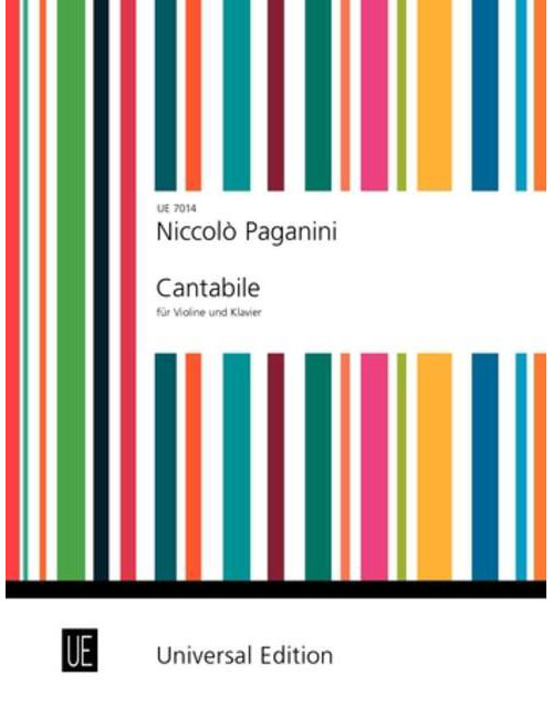 UNIVERSAL EDITION PAGANINI N. - CANTABILE D MAJOR - VIOLON, PIANO